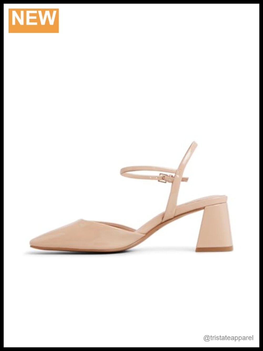 Aldo Women's Gennifer Ankle Strap Square Toe Block Heel Pump 3.25 inch